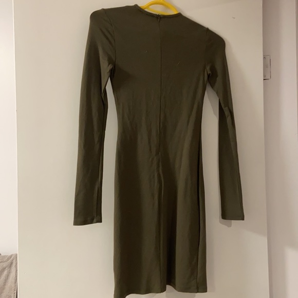 Form Fitting Olive Green Dress - Picture 4 of 4